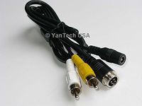 3 Feet Waterproof Male 4-Pin to RCA (A/V) Adapter Wire. - YanTech USA