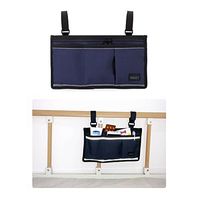 Bed Rail Storage Pouch Bed Safety Handles Equipment Accessories Organizer Bag (Blue)