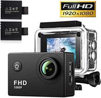 SKHUOBushnell Action Camera, 12Mp 1080P 2 Inch LCD Screen, Waterproof Sports Cam 120 Degree Wide Angle Lens, 30M Sport Camera DV Camcorder 2 Rechargeable Batteries Mounting Accessories Kit