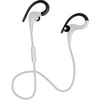 Coby Built-In Mic, Sweat Resistant, Tangle-Free Flat Cable Headphone, CEBT-400-WHT, White