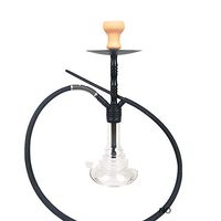 Hot Selling 48cm Sahara Hookah Whosale Aluminum Shisha Hookah Black