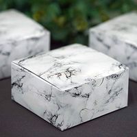 Efavormart 100pcs of 4x4x2 Marble Design Favor Candy Box for Candy Treat Gift Wrap Box Party Favor Boxes for Bridal Shower Wedding