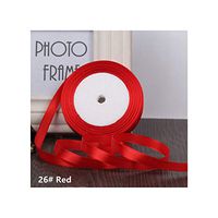 25Yards/Roll 15Mm Silk Satin Ribbons Handmade for Wedding Party Decorative DIY Christmas Ribbons Crafts Gifts Wrapping Supplies,26 Red,15Mm