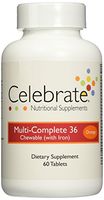 Celebrate Multi-Complete 36 Chewable with Iron - Orange - 60 Count