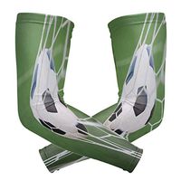 ZZKKO Soccer Goal Cooling Arm Sleeves Cover Uv Sun Protection for Men Women Running Golf Cycling Arm Warmer Sleeves 1 Pair