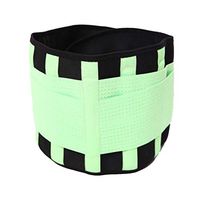 OUYAWEI Unisex Pain Relief Double Pull Lumbar Lower Back Waist Support Brace Fluorescent Green S