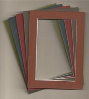 Pack of 10 8x10 Picture Mats, 5 Earth Tone Colors, with White Core Bevel Cut for 5x7 Pictures