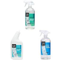 Better Life Natural Tub and Tile Cleaner, Tea Tree & Eucalyptus with Natural Toilet Bowl Cleaner and Natural Streak Free Glass Cleaner, Combo Pack
