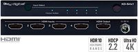 Key Digital KD-S4x1 4 Inputs to 1 Output HDMI Switcher, supports HDR10, HDCP2.2, Ultra HD/4K