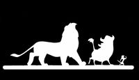 CCI Lion King Hakuna Matata Simba Decal Vinyl Sticker|Cars Trucks Vans Walls Laptop| White |6.5 x 2.5 in|CCI1433
