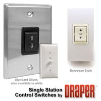 Draper 121001 Single Station Control SS-1R Projection Screen Key Switch (Black/Stainless Steel)
