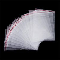 100 PCS Plastic Slider Food Storage Bags Clear Poly Bag Reclosable Reseala (7cm*10cm)