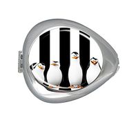 Penguins Custom Silver Oval Pill Box Pocket Purse Pill Case Medical Tablet Holder Weekly Pill Organizer Decoration Box Wallet