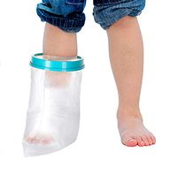 Doact Kids Foot Cast Cover for Shower Bath, Waterproof Cast Protector Keep Cast Bandage Dry, Reusable Watertight Cast Bag for Broken Surgery Foot Wound Burns Ankle Toe