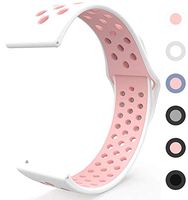 Sunnywoo 20mm Watch Silicone Watch Band Strap with Quick Release Pins Compatible with Garmin Vivoactive 3,Samsung Galaxy Watch 42mm /Ticwatch E and All The 20mm Width Smart and Traditional Watch Lugs