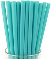 Made in USA Pack of 250 Jumbo Teal (10" X 0.28") Unwrapped Plastic Smoothie Drinking Straws (FDA-approved, Non-toxic, BPA-free)