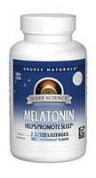 Source Naturals Sleep Science Melatonin 2.5 mg Peppermint Flavor - Helps Promote Sleep - 120 Lozenge Tablets
