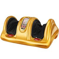 Foot Massager, Kneading Shiatsu Therapy Plantar Massage Heat Function for Foot and Calf Circulation Massage with Handheld Controller (Color : Yellow)