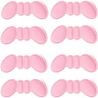 Heel Grips Liner (4 Pairs) Self-Adhesive Heel Cushion Inserts Prevent Heel Slipping, Rubbing, Blisters, Foot Pain, Improve Loose Shoe Fitness (Pink)