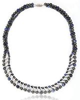 Elegant Womens Hematite Magnetic Therapy Necklace with Healing Stones Pain Relief for Neck Arthritis Migraine Headaches Shoulders and Back (Regular, Sodalite)