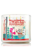 Bath & Body Works Twisted Peppermint 3-Wick Candle Holiday 14.5 Ounce