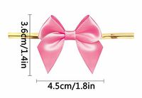 Plum Gift Bows,Twist Tie Bows for Bakery Candy Lollipop Cello Bag (50 Pack)