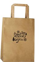 JCKBAGS 50 Winter Thank You Gift Bags (10.5 x 8 x 4.5) Qty Thank You Gift Bags with Handle, High-Quality 150 GSM Paper Bags