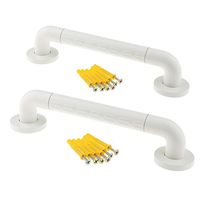 Homyl 2pcs Stainless Steel Wall Mount Safety Grab Bar Grip Bath Tub Shower Elderly Kids Handle Rail Anti Slip Tool with Mounted Screw Nuts 12" 16"
