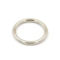 Pakc of 6 Solid Metal Welded O Ring Seamless Buckle for Purses Bags Backpack Straps