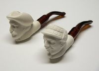 Imported Miniature Meerschaum Pipe SET - SHERLOCK HOLMES & DR. WATSON