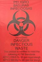 Rollpak Bio-Hazard Garbage Bags 40-45 Gallon Capacity 50 Bags Per Case