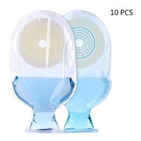 QWERT Co. Wang One-Piece System Urostomy Bag Drainable Pouches for Colostomy Ileostomy Stoma Care Cut-to-Fit,Box of 10