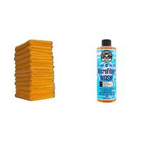 Chemical Guys MIC_506_12 Professional Grade Premium Microfiber Towels, Gold (16 in. x 16 in.) (Pack of 12) CWS_201_16 Microfiber Wash Cleaning Detergent Concentrate (16 oz)