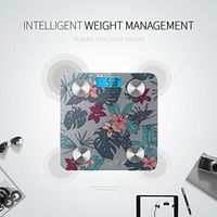 Beautiful Orchid Flowering Digital Weighing Scale Smart Weigh Scale Body Scale Digital Weight Tracks 8 Key Compositions Analyzer Sync with Fitness Apps 400 Lbs