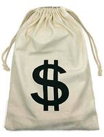 11'' x 17" Large "$" Money Drawstring Bag Party Accessory