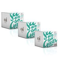 Oi Certified Organic Cotton Tampons, 3 Boxes of 16 Super Plus Tampons, Compact Platn-Based Applicator