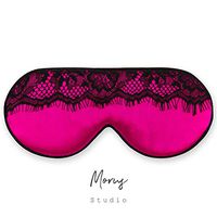 MorusStudio Mulberry Silk Sleep Mask, Super Soft, Organic, Breathable, Lightweight, No Pressure on Eyes, Adjustable Strap Fits for Any Sleep Position, Block 100% Lights (Black) (Pink)