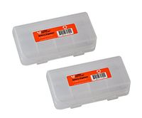 Pair of Lumen Tactical Clear Color 4x CR123A or 2x Button top 18650 Battery Organizer/Storage Case/Battery Box