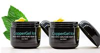 CopperGel Ice with 100 mg Pure Hemp Oil, Rapid Relief, Cold Therapy, Long Lasting, Arthritis, Back, Knee, Hands, Neck, Feet, Muscle Soreness, Inflammation, Joints (2-Pack)