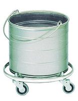 Royce Rolls Stainless Steel 6-Gallon Round Mop Bucket on 3" Casters - #463