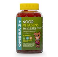 NoorVitamins Children's Omega 3 Immunity Gummy Vitamin - 90 Count Gummies - Halal Certified Vitamins for Kids