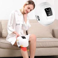 Laser Headted Knee Massager,Air Pressure Pulse Leg Knee Joint Arthristis Pain Relief Therapy Machine Vibration Warm Heat Infrared Red Light Heating Physiltheray, Fits Shoulders Elbows,Gift for Mon Dad