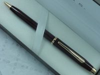 Cross Made in USA Red Wood Lacquer , 23k Gold Appointment , and 0.5mm Lead Century II Pencil by Cross
