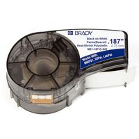 Brady M21-187-C-342 Label Cartridge, 7 ft L x 0.335 in W, for Use with BMP21-PLUS, BMP21, ID PAL, LABPAL Printers