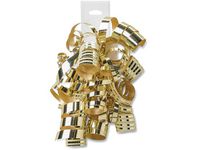 CREAM STRIPE on METALLIC GOLDCurly Bows 12 Strands MFL Ribbon (7 unit, 12 pack per unit.)