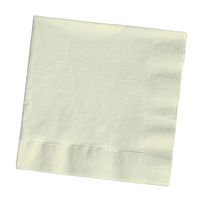 Club Pack of 500 Elegant White Ivory Premium 3-Ply Disposable Beverage Napkins 5"