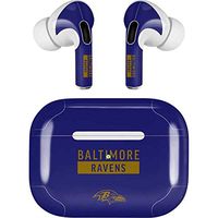 Skinit Decal Audio Skin for Apple AirPods Pro - Officially Licensed NFL Baltimore Ravens Purple Performance Series Design