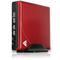 Apricorn Aegis NetDock Ultrabook Docking Station with Dual Layer DVD Burner and 4-Port USB 2.0 Hub AND-DVDRW (Red)
