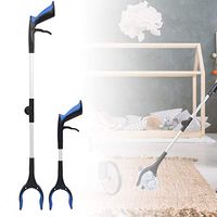 2pcs Multi-Function Grabber Reacher Folding Adjustable Trash Picker Reaching Assist Tool Extra Long Grabber Reacher with Rotating Jaw Mobility Aid Reaching Assist Tool
