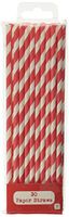 Talking Tables Mix and Match Disposable Drinking Straws (30 Pack), Red